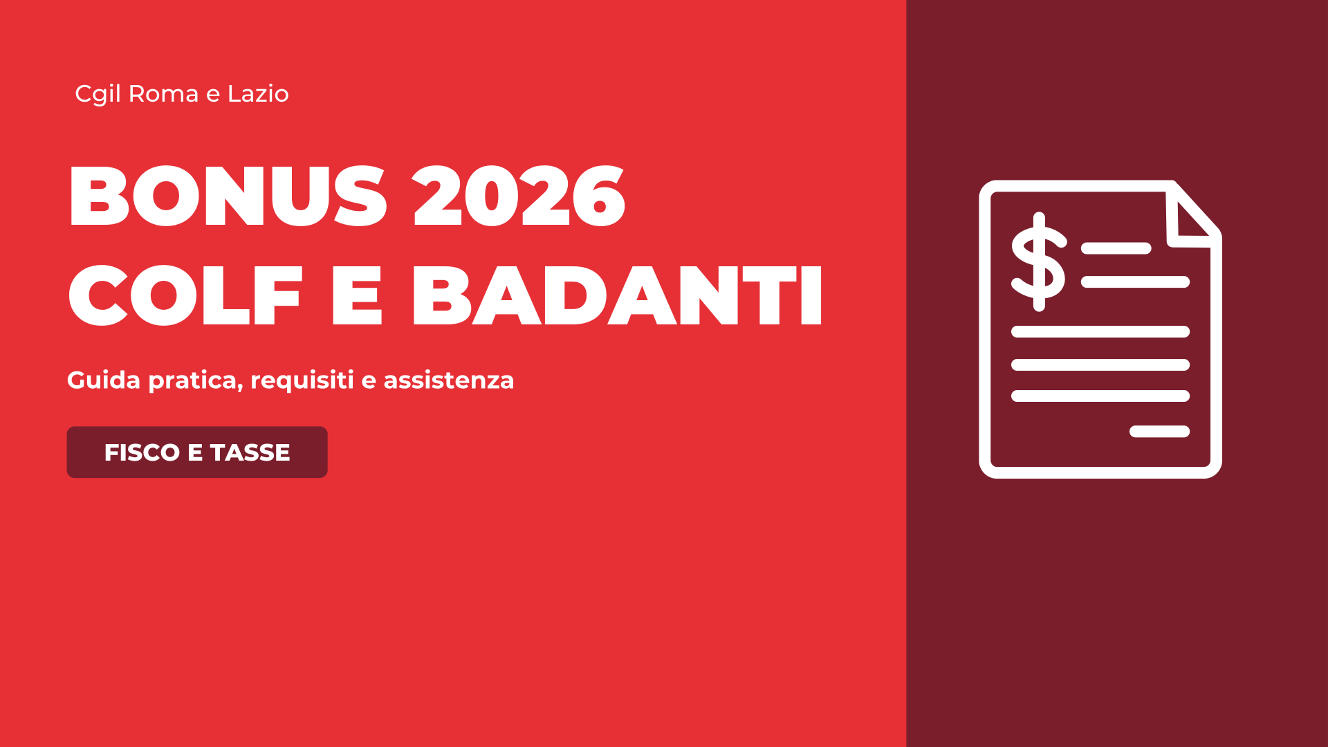bonus colf e badanti 2026